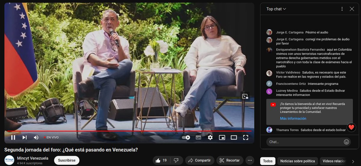 #EnBreve | Disfruta del foro ¿Qué está pasando en Venezuela? Operaciones psicológicas en el país. 

👉📷youtube.com/live/hJOqKQ81i…

#PuebloSonrienteYEnPaz