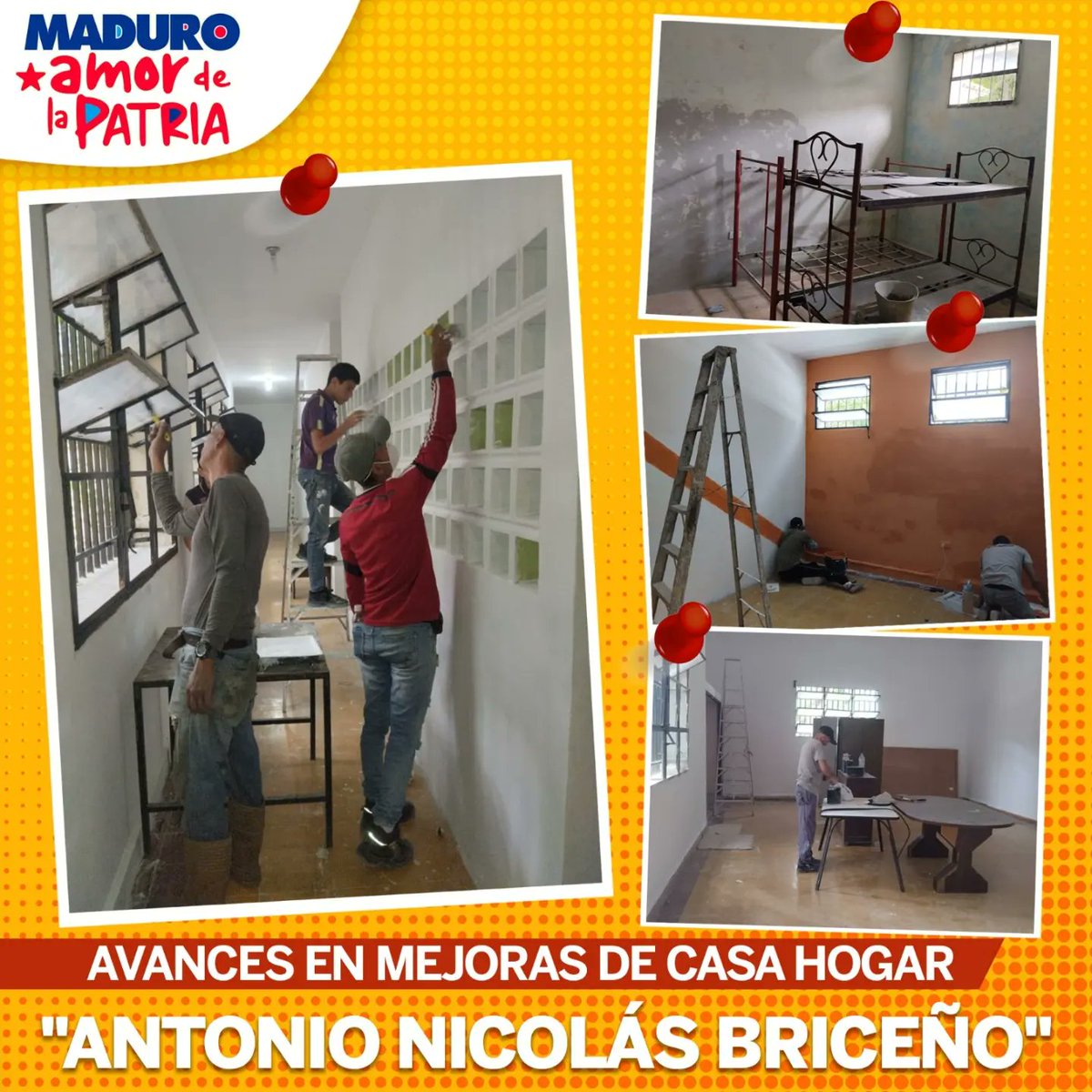 Sapnnaet's tweet photo. #8Ago // Son grandes los avances que llevamos en la recuperación de nuestra Casa Hogar "Antonio Nicolás Briceño", en aras de seguir ofreciendo espacios de calidad para el cuidado integral del Semillero.

¡Somos un #PuebloSonrienteYEnPaz gracias al presidente @nicolasmaduro! https://t.co/7FSa0nLTA6