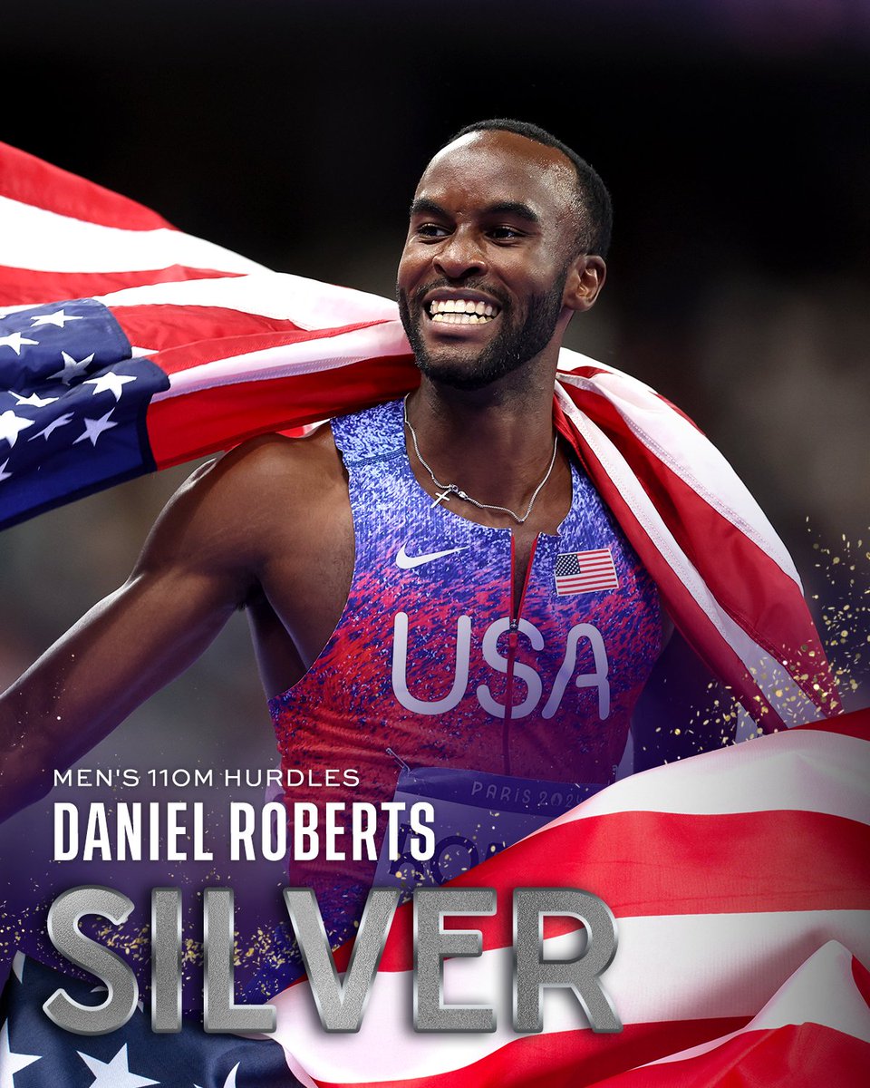 Daniel Roberts wins the silver medal by THREE THOUSANDTHS of a second! #ParisOlympic
