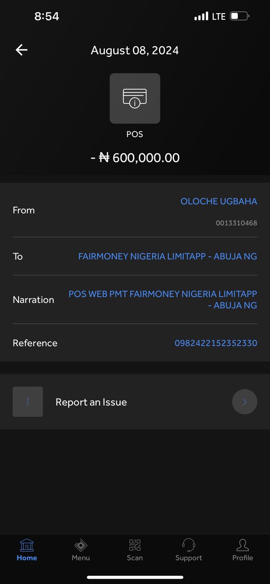 oloche_ugbaha's tweet photo. @fairmoney_ng Good evening please help me fairmoney  Nigeria I was robbed today in Benue while I was traveling. They used a fairmoney POS machine to withdraw 600,000 from my account. This is the transaction details. https://t.co/cD39ASK9LV