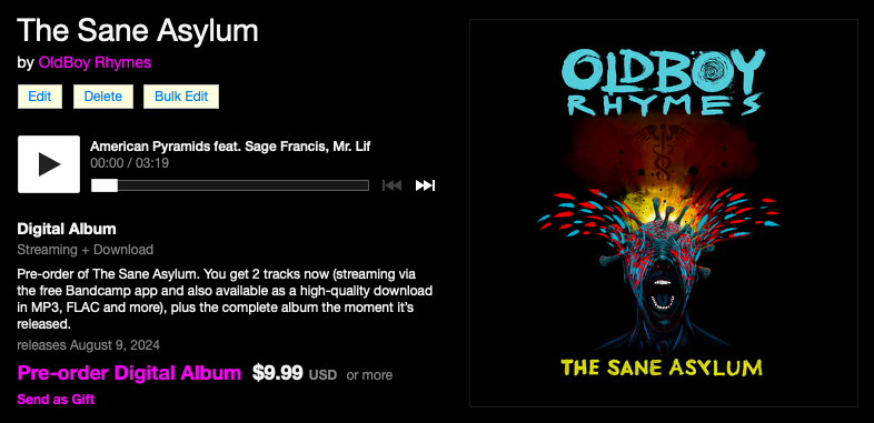 SFRupdates's tweet photo. 🤫 Hey... want another sneak peek into #TheSaneAsylum?🤯

Go to https://t.co/APiJqH6QdL &amp; hear @OldBoySFR w/ a certain bearded uncle of ours... + @therealMrLif!

Plus, pre-order the digital on @Bandcamp &amp; you'll get a 2nd leak to download featuring #BrotherAli!

#StrangeFamous!!! https://t.co/LPfXcLt03H