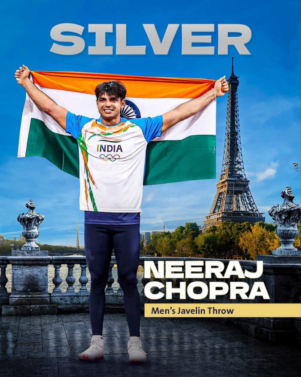 Daisy Shah (@shahdaisy25) on Twitter photo Congrats to <a href="/Neeraj_chopra1/">Neeraj Chopra</a> on a fantastic silver medal win!🥈You continue to make us proud. Absolute Legend! #Paris2024 Congrats to <a href="/Neeraj_chopra1/">Neeraj Chopra</a> on a fantastic silver medal win!🥈You continue to make us proud. Absolute Legend! #Paris2024