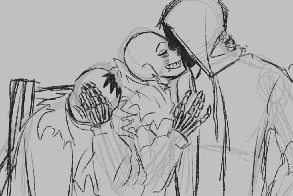 ForbiddenToYou_'s tweet photo. lol, #Murder/#Dust, #Horror and #Killer #sans are having fun. 
#undertale #killerdust https://t.co/wQ5LJ2iTlu