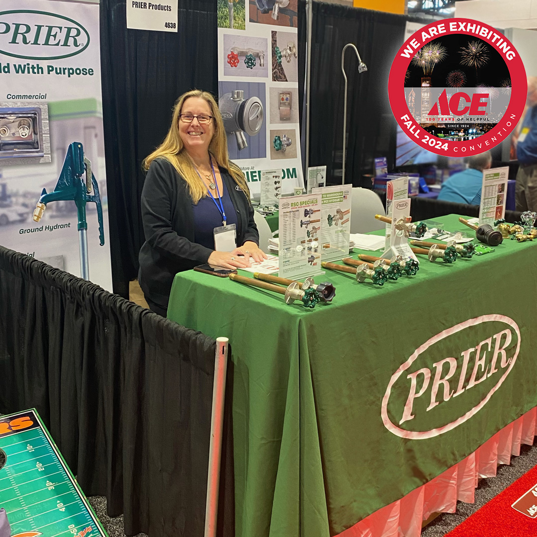 prierproducts's tweet photo. PRIER is at the ACE Hardware Fall Convention today and tomorrow! Stop by booth #4638 to meet our team and explore PRIER’s innovative products.

 #ACE #ACEHardware #PRIER #PREIRProducts #hosebibb #freezeproof #residential #wallhydrant #commercial #valve https://t.co/ZBhabjBQNv