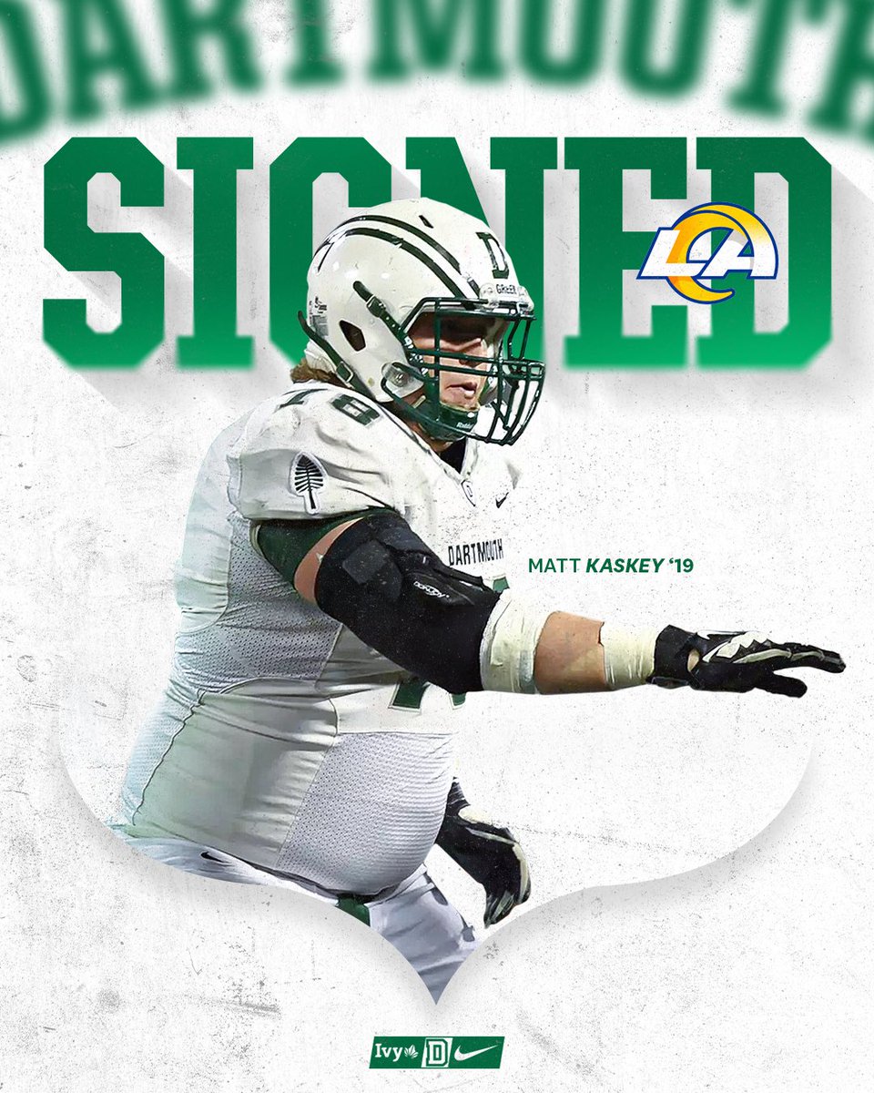 DartmouthFTBL's tweet photo. Matt Kaskey signed to the @RamsNFL 

#TheWoods https://t.co/gBgtAEJyks