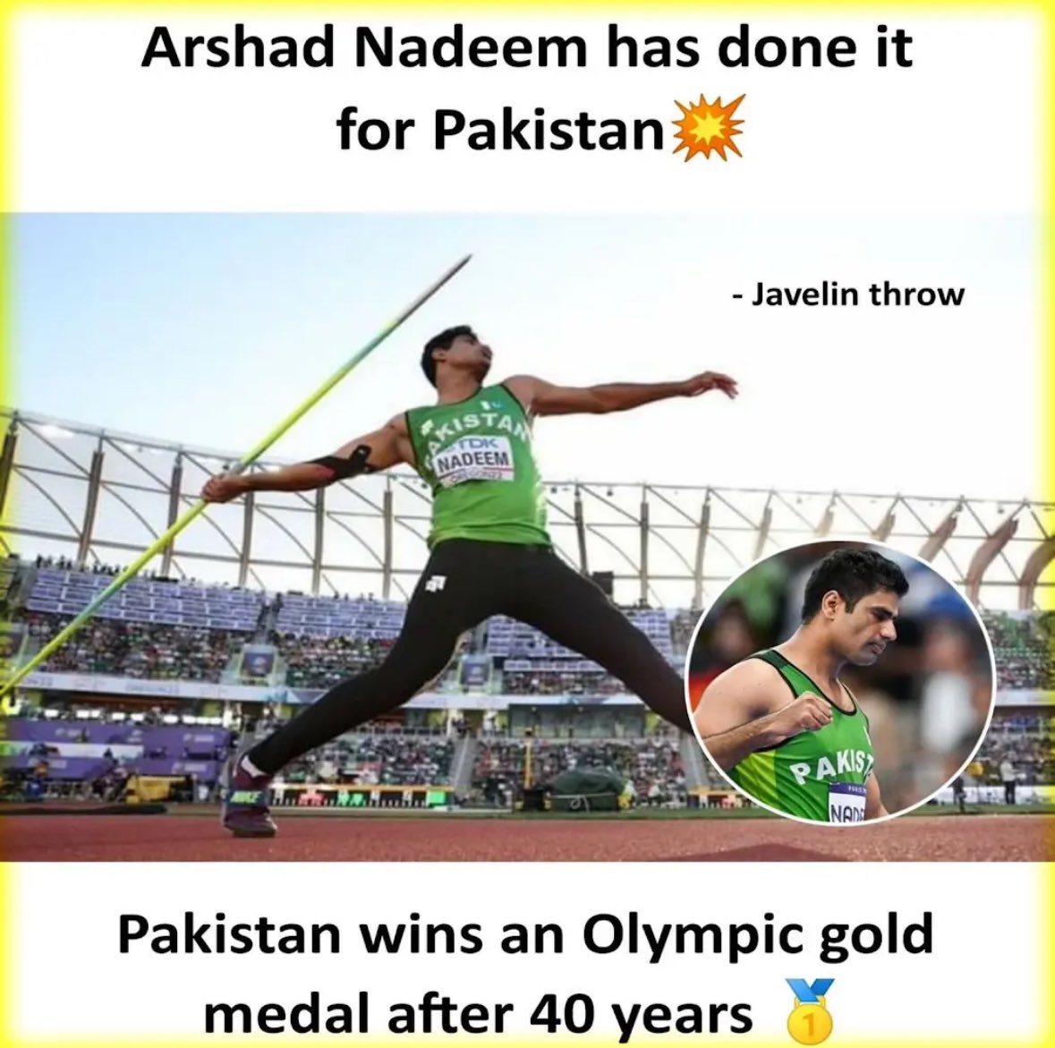 Mubaraka Paaji 👏👏<a href="/ArshadOlympian1/">Arshad Nadeem</a>