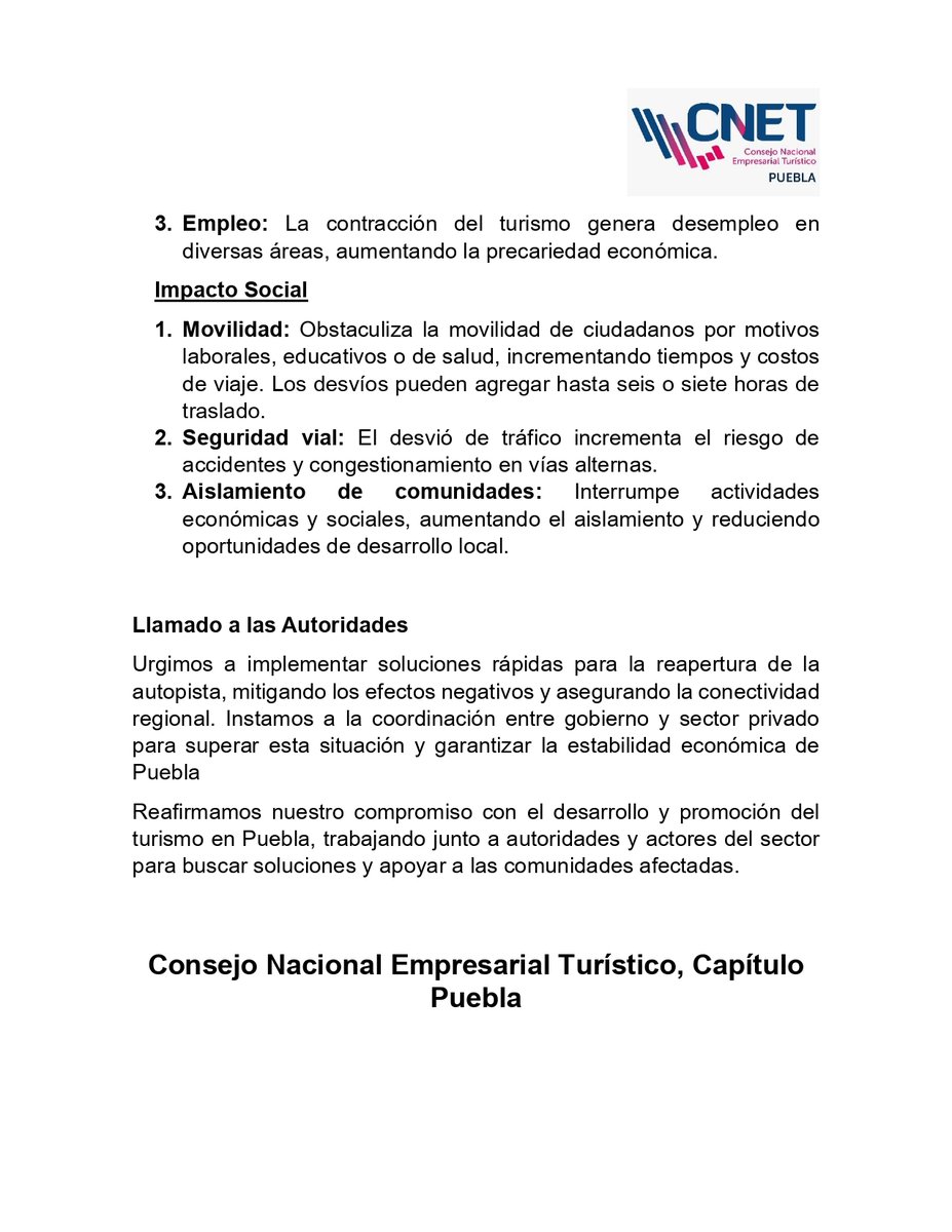CnetPuebla's tweet photo. #ComunicadoCNETCapituloPuebla #CierreAutopistaMexicoPuebla @cnet_mexico @CnetPuebla @GobiernoMX @SergioSalomonC @GobPue https://t.co/clkF2Ibzgs