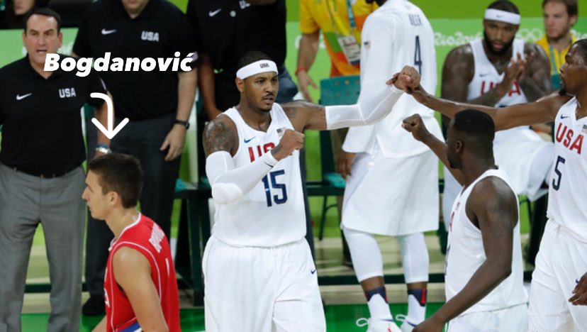 it makes sense now. Melo torched Serbia lol