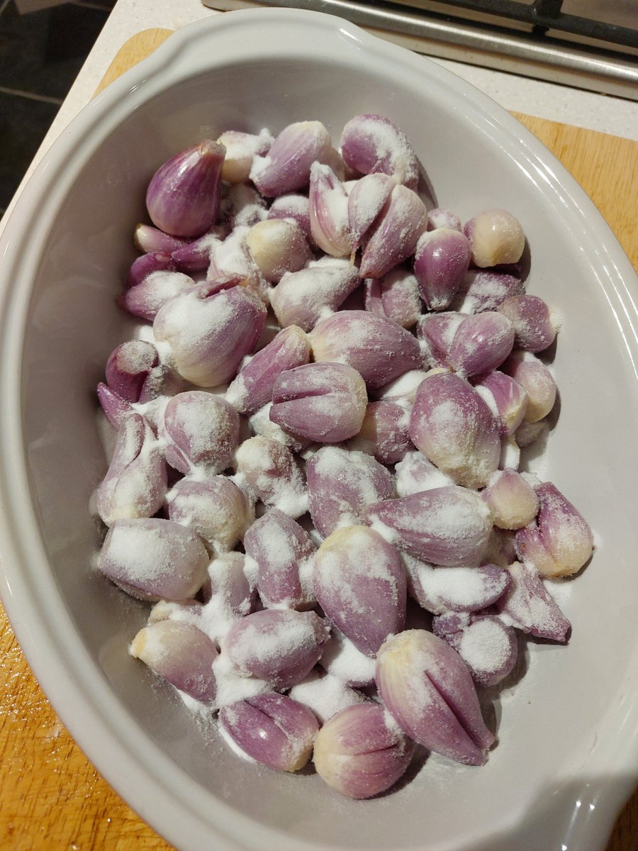 Onions salted getting ready for pickling