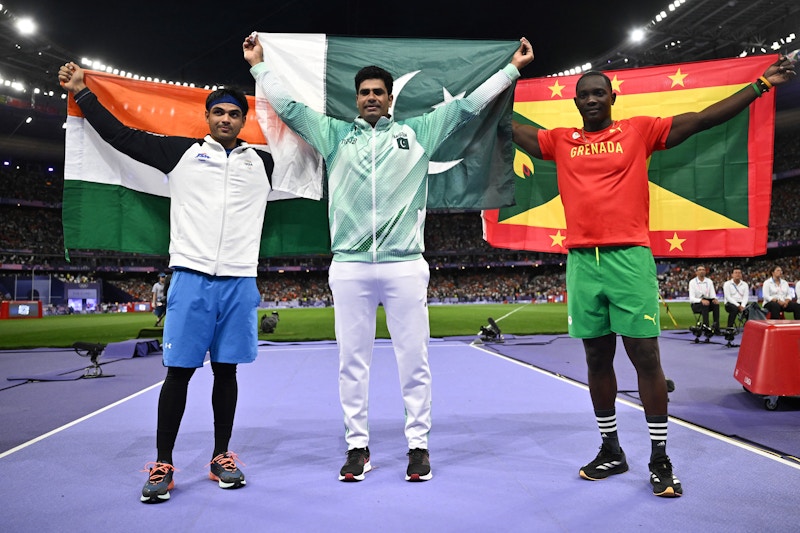 India_AllSports's tweet photo. India | Pakistan | Grenada 

1st time in Olympic history of Men's Javelin, that there would be no European athlete on the podium! 

#Paris2024 #Paris2024withIAS #Athletics https://t.co/kCjt5kipUC