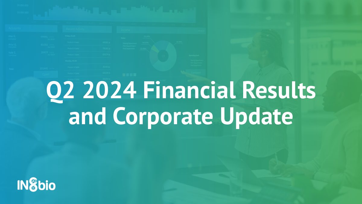 In8bio's tweet photo. #NEWS: Today, we are pleased to report our second quarter 2024 financial results and company updates. Read the press release for full details: https://t.co/idiSqbvGPa

$INAB #IN8bio #biotech #CancerZero #GDTcells https://t.co/kEN2Lb3gJ7