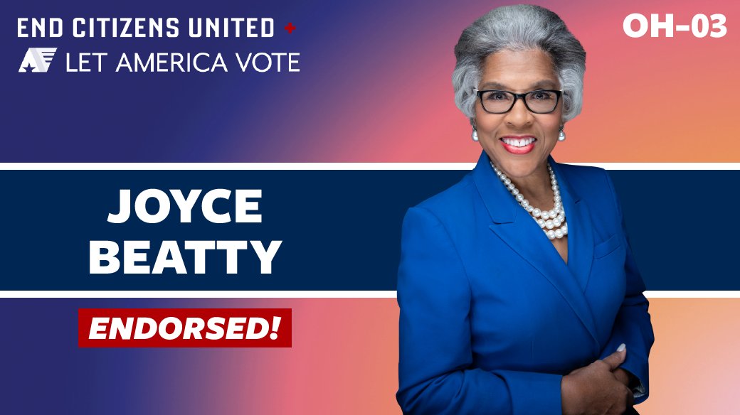 StopBigMoney's tweet photo. 🚨 ENDORSEMENT ALERT 🚨 We're excited to announce our endorsement of Rep. @JoyceBeatty for reelection to Ohio's 3rd Congressional District. #OH03 https://t.co/q83rPHgfQL