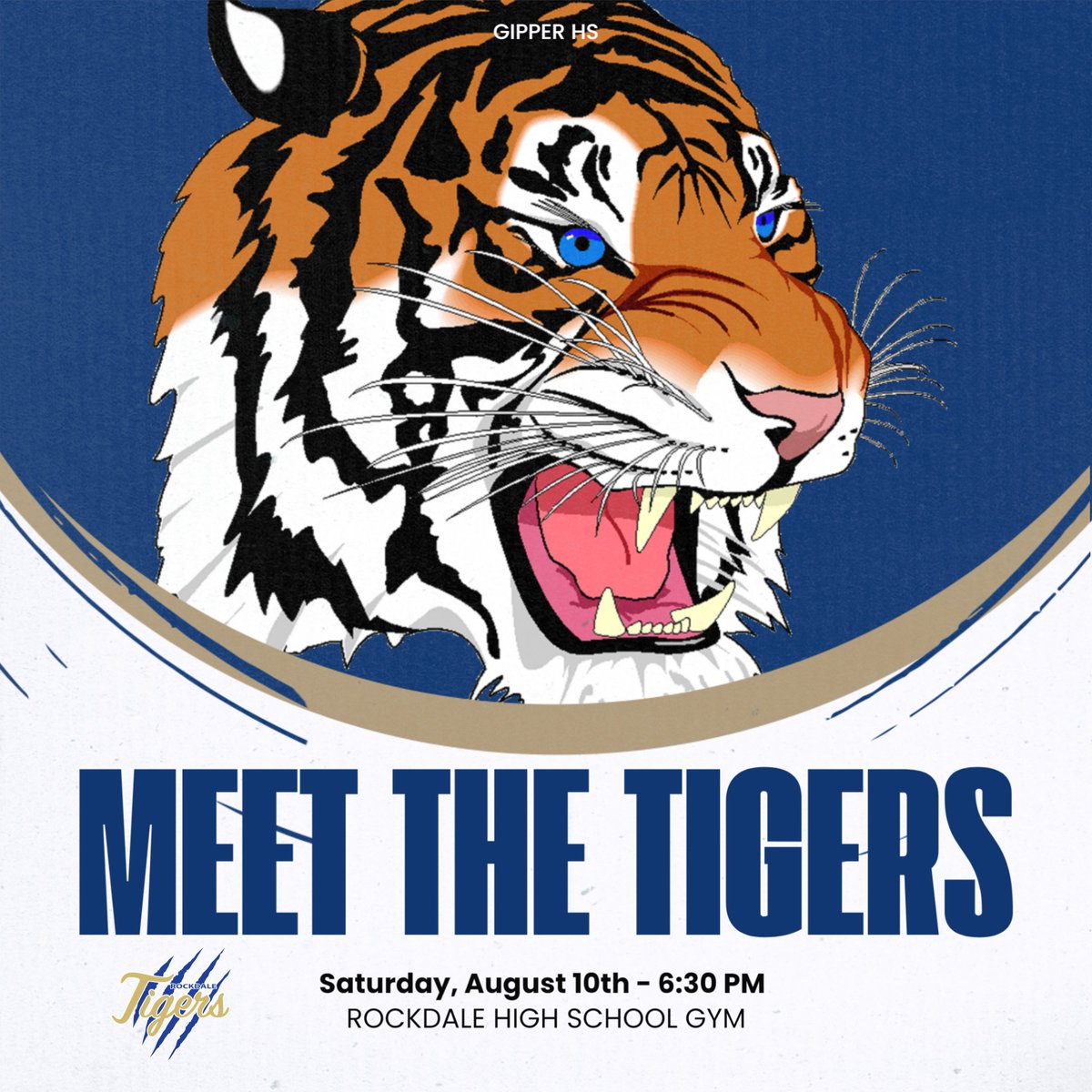 rtxtigers's tweet photo. Please join us for Meet the Tigers on Saturday, August 10th @ 6:30 PM in the High School Gym!  We will be recognizing 2024 participants in football, volleyball, cross country, Golden Girls, Big Blue Band, and the cheerleaders! https://t.co/hCYTGaITP0