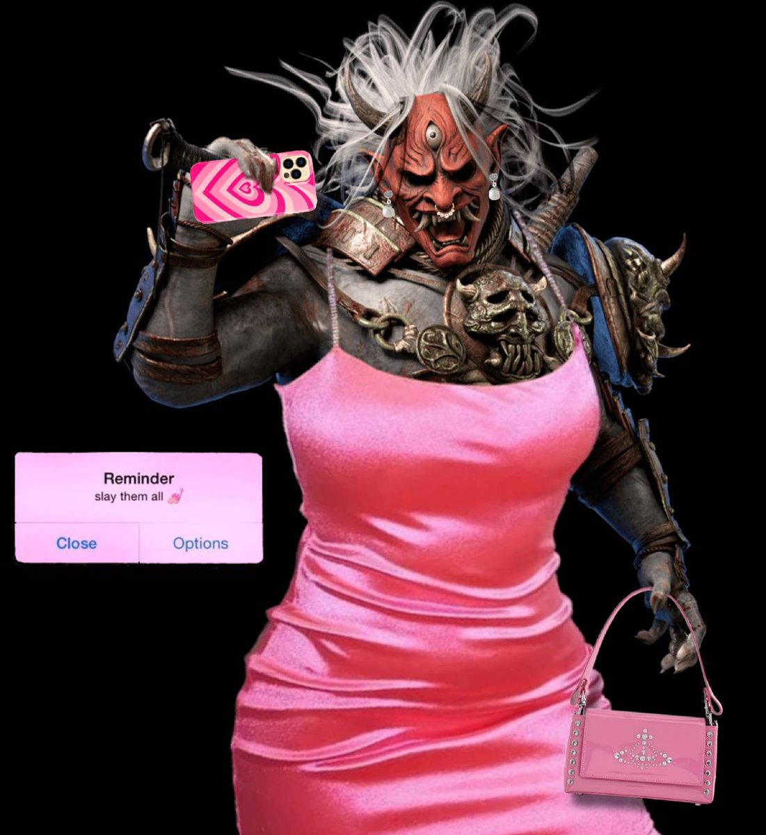 MaskedLizard_'s tweet photo. my submitted concept for the oni 💅✨️ https://t.co/3UMb6PzPt1