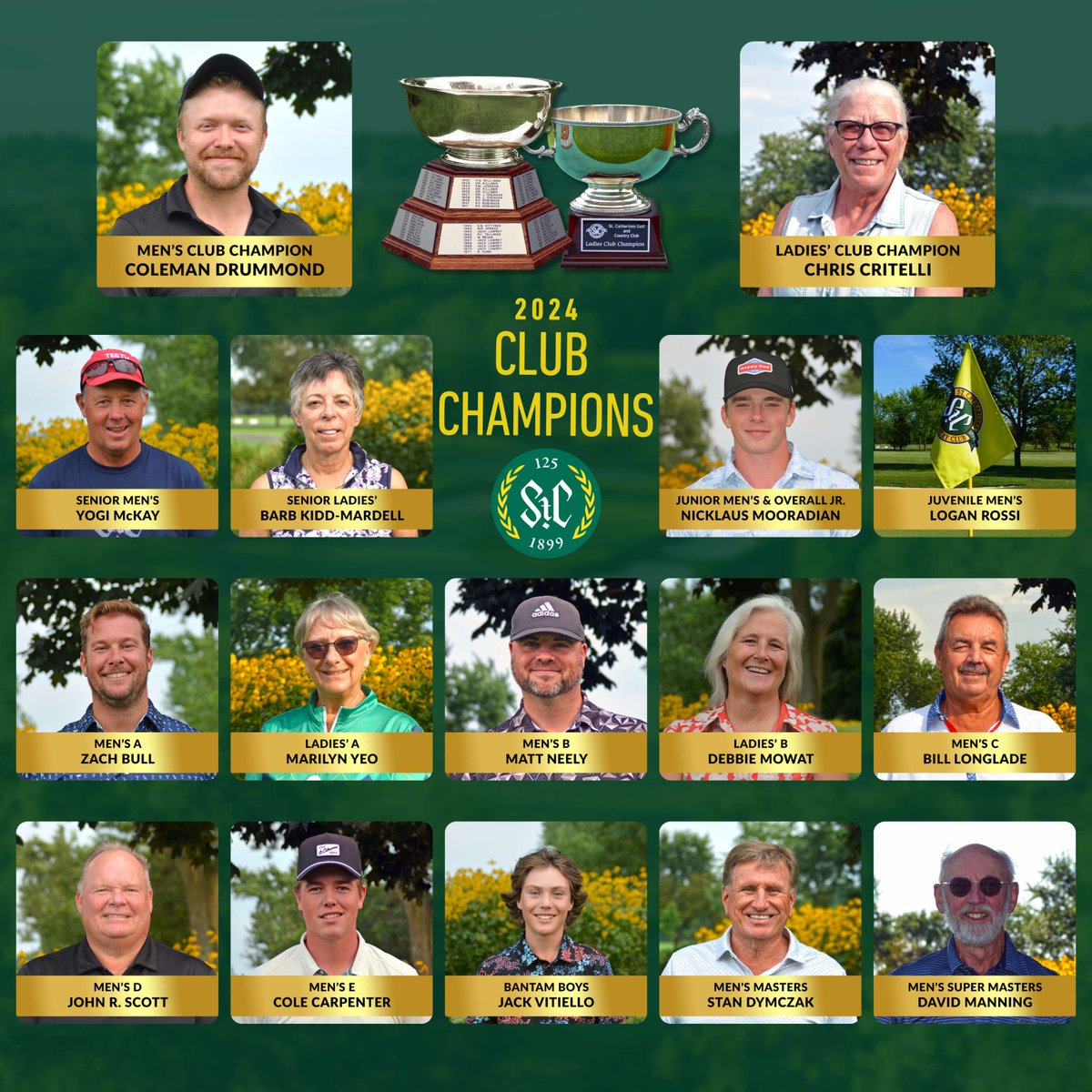 stcgcc's tweet photo. 🏆 Here's a look at our 2024 Club and  Flight Champions🏆  

Two weekends of great golf and wonderful memories. 
Congratulations.
https://t.co/4zscNwPkE4

#clubevents #clubchampionships #clubchampions #stgcc125 https://t.co/vEhV6BAf7J