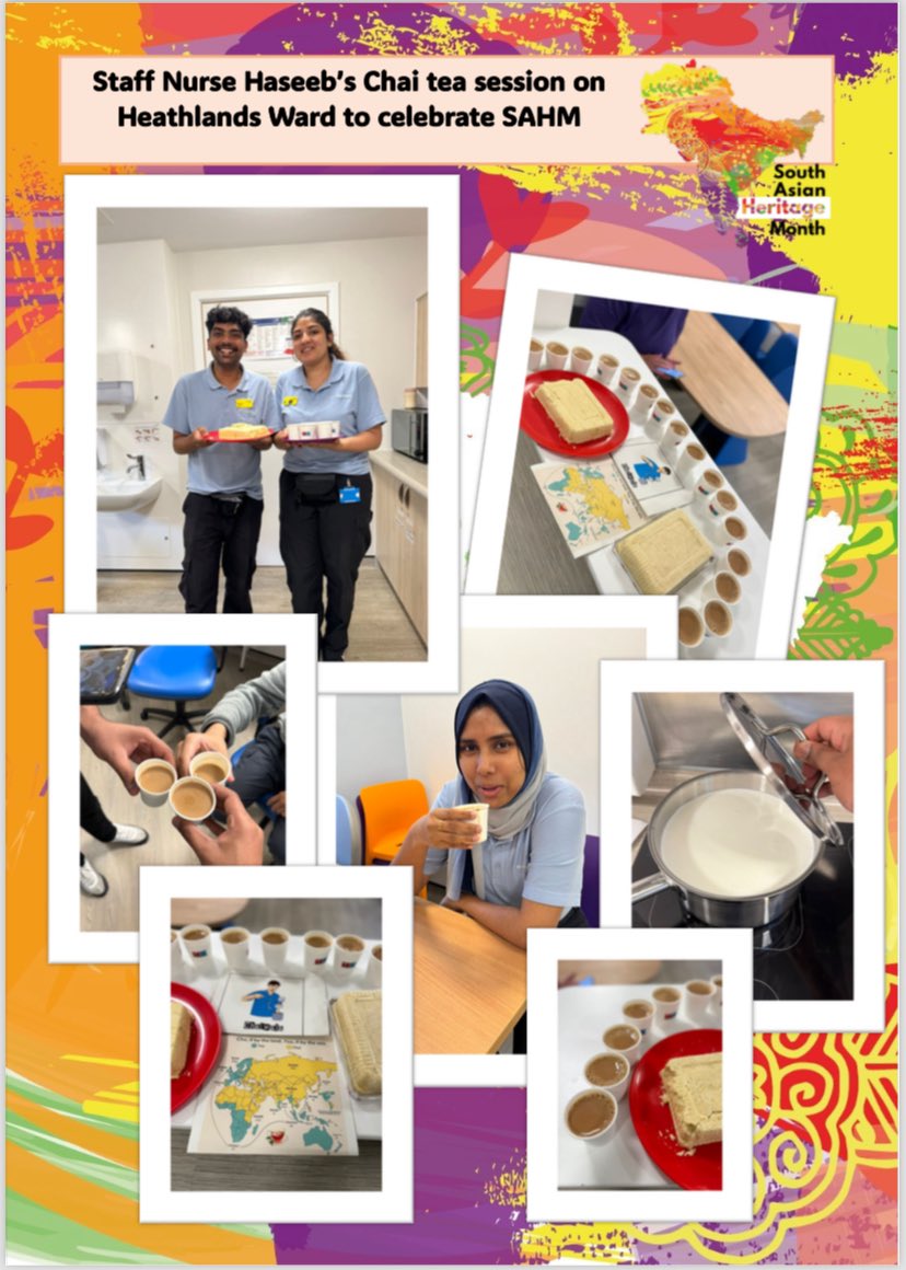 Ward staff and young people at Parkview Clinic #inpatientCAMHS <a href="/BWC_NHS/">BWC NHS Trust</a> continuing South Asian Heritage Month <a href="/SAHM_UK/">South Asian Heritage Month</a> celebrations with Haseeb’s delicious chai tea. Cheers!  <a href="/daljitathwal/">Daljit ਦਲਜੀਤ 🌈💙RGN RSCN RHV MBA Hon.Doc</a> <a href="/ph_wilson1/">Phil Wilson</a> <a href="/tammydav1/">Tammy Davies</a>