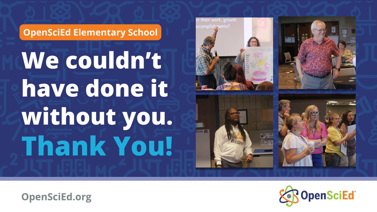 A heartfelt THANK YOU ❤️ to the facilitators, field-test teachers, developers, and contributors who poured their all into creating an incredible ES science curriculum that will spark a lifelong love for science! #OpenSciEdES #LearnwithOpenSciEd