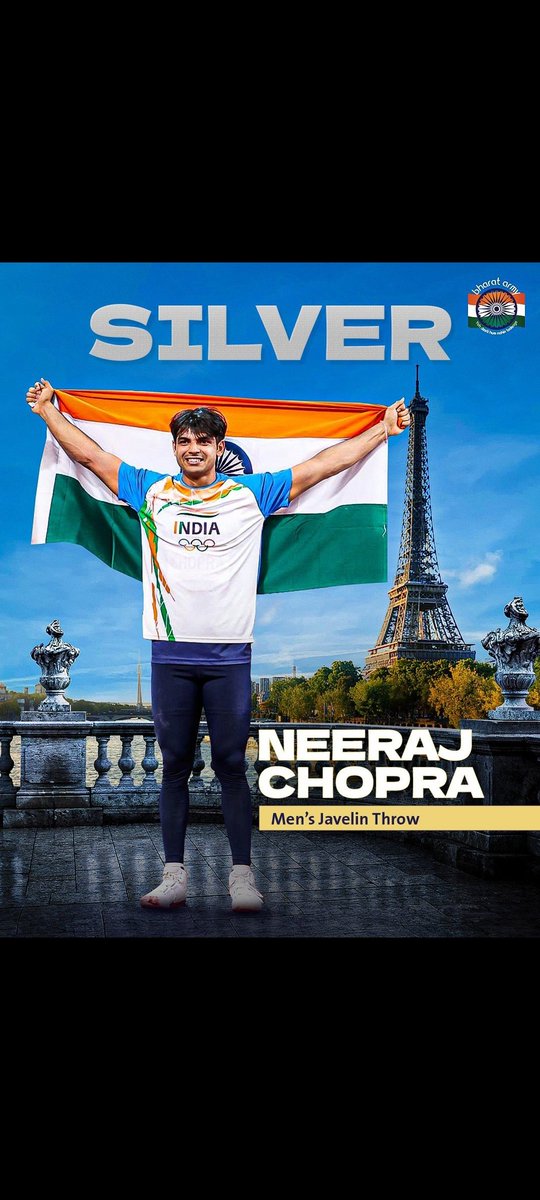 Gyanendraboudh's tweet photo. In sports, you should constantly try to do well and keep preparing well about what you have done and how you can do it even better. You will definitely get success
Congratulations Neeraj Chopra 
#Silver 
#jevlin 
#ParisOlympics2024 https://t.co/L25uybWcAS