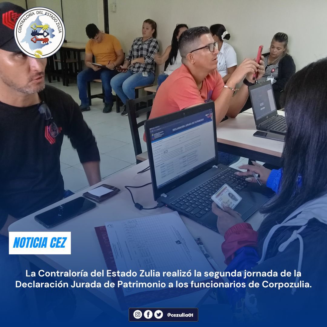 📢 #NoticiaCEZ | Realizó  segunda Jornada de actualización  de DJP en las instalaciones de la Corporación Socialista para el Desarrollo de la Región Zuliana (Corpozulia).
 
#cadazulianayzulianouncontralor 
@cgrvenezuela @cezulia01
