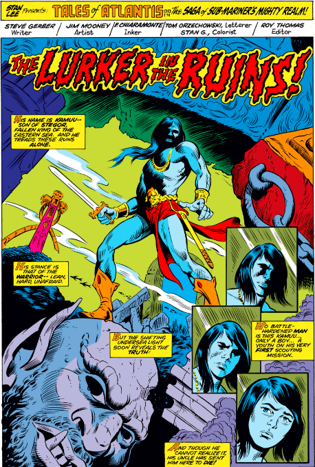 MarvelADay's tweet photo. #MarvelADay #SM65 This issue also contains a Tales of Atlantis backup feature. Here we see Kamuu, son of Stegor about to embark on a scouting mission. - VA https://t.co/DNZQihR2Uv