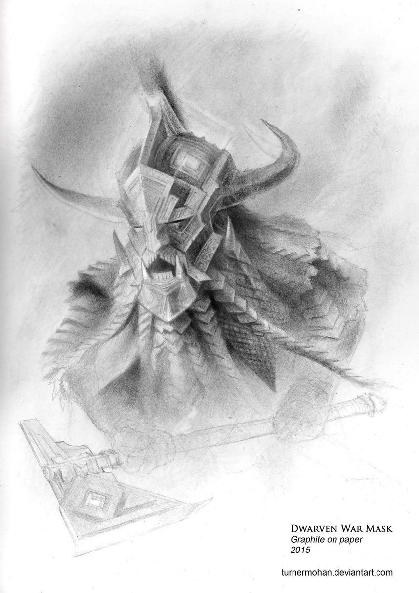 nimgaladh's tweet photo. Dwarven War Mask, Turner Mohan https://t.co/AJ8Wk4uo3W