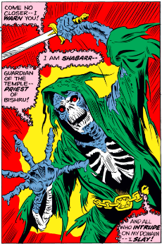 MarvelADay's tweet photo. #MarvelADay #SM65 Kamuu comes across a menacing skeleton named Shabarr! - VA https://t.co/pdXNjuorS8