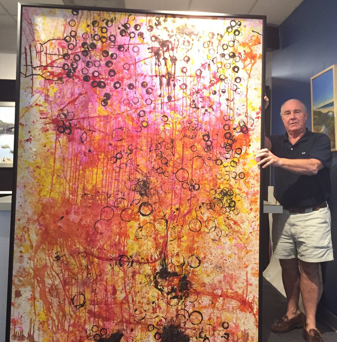 GearyGallery's tweet image. A 5’ X 7’ frame painting for a school in Greenwich. This enormous piece was fun to do. Special orders don't upset us! What would you frame? #oversizecustomframing #customframing #frameshopct #largepaintingframing #accentpictureframing #darienct gearygallery.com/accent-picture…