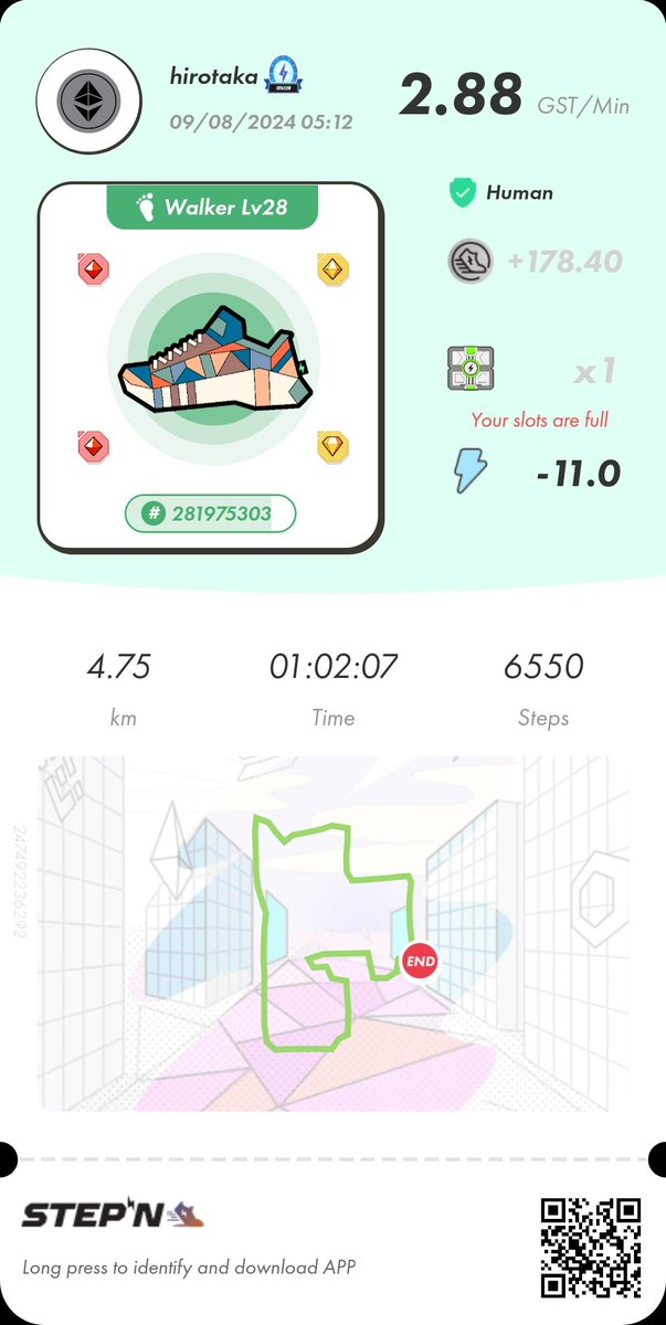 #STEPN #STEPNGames #ProofOfSTEPN 
朝活記録