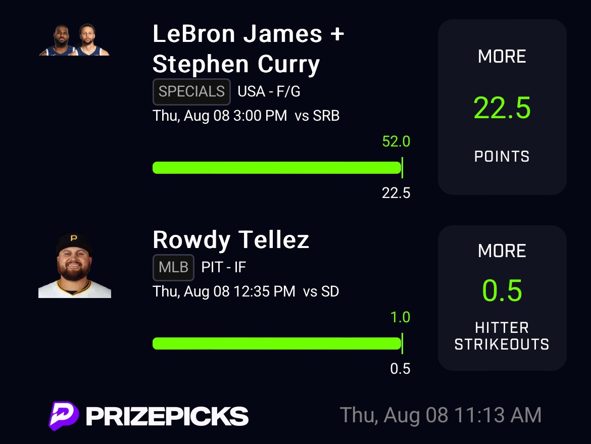 SportsbookBear's tweet photo. Cash the free POTD!! What yall waiting on? Join VIP and letโs cash! ๐ฐ#cash
#prizepicks #olympic #freepotd #potd #dfs https://t.co/P47lNkhZDp