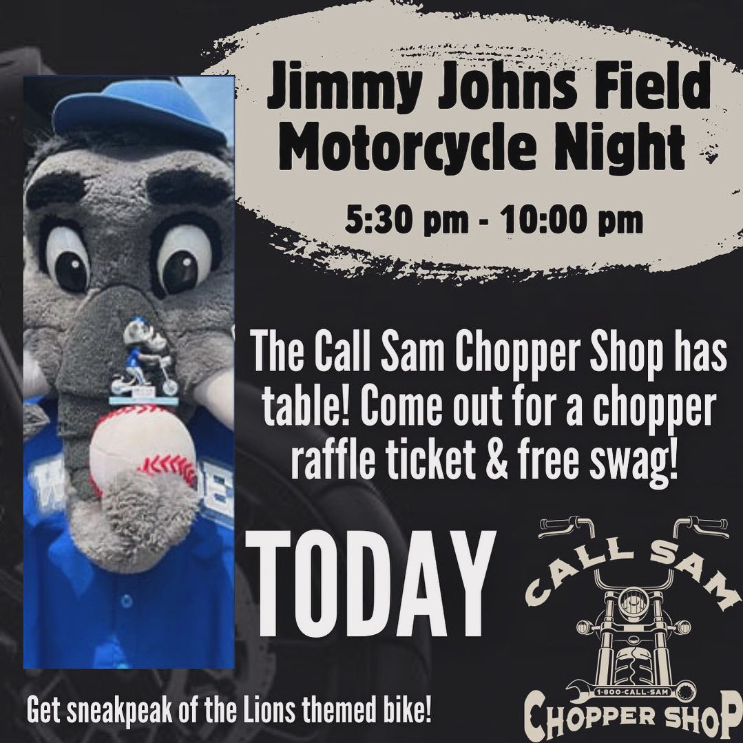 CallSam's tweet image. Join us at The Call Sam Chopper Shop table for your chance to win a custom chopper! 🏍️ Grab a raffle ticket and pick up some free swag while you’re there! #CallSamChopperShop #Raffle #FreeSwag