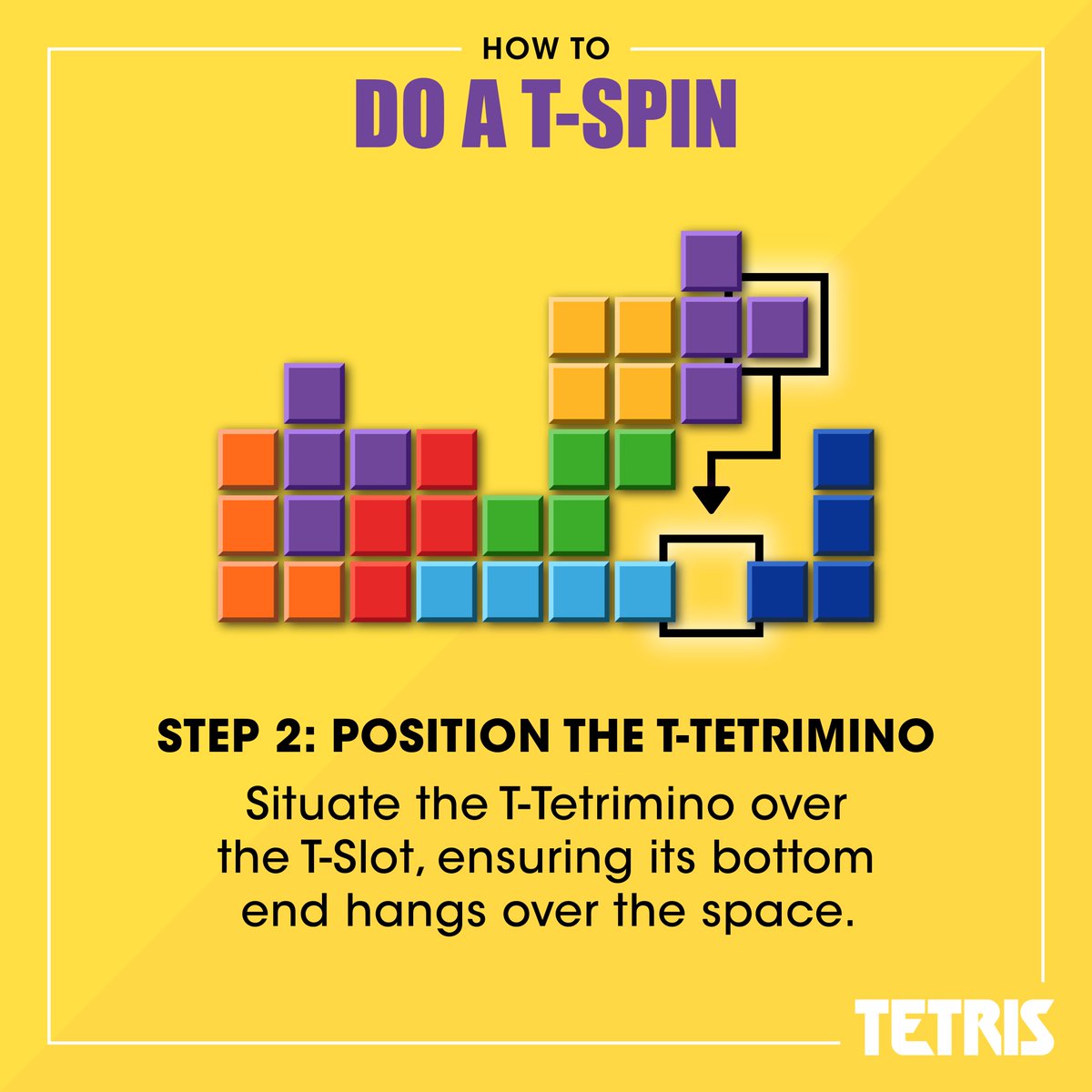 Tetris_Official's tweet image. Want to take your Tetris game to the next level? Learn how to perform a T-Spin! This advanced technique can help you clear multiple lines and earn extra points. Let's break it down step-by-step.

Swipe to learn more &amp;amp; save this for later!

#Tetris #GamingTips #Gamer…