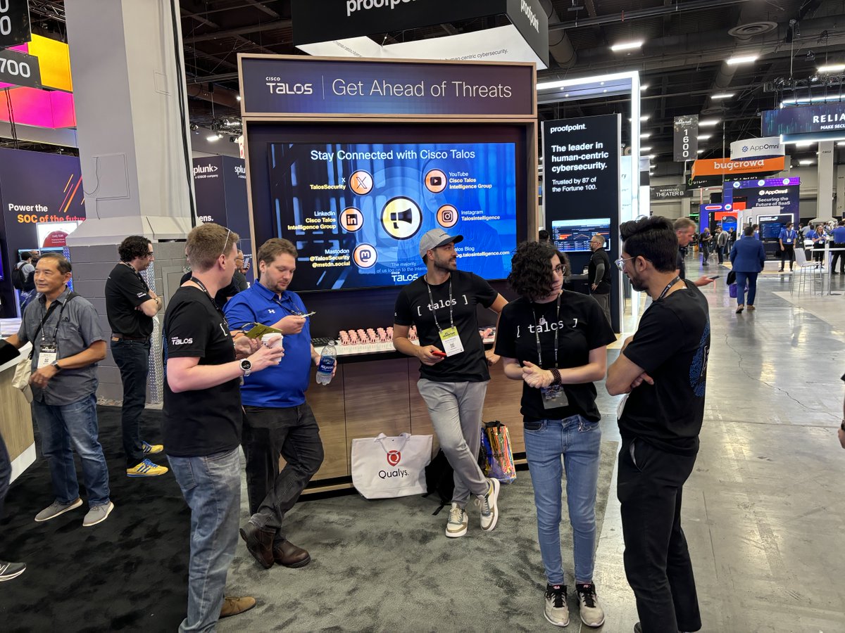 TalosSecurity's tweet photo. We โค๏ธ #TeamTalos. So happy to be celebrating our 10th birthday at #BHUSA this week! #Talos10 https://t.co/4XsZmGk1pe