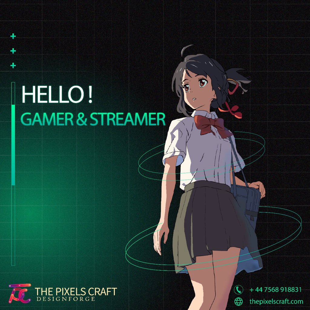 Hello "GAMER &amp; STREAMER", join "thepixelscraft" journey for good and professional services.
#gamerlife #Streaming #discord #ContentMarketing #twitchstreamer #servicesbusiness #3dart #2dart #digitalcreator #logodesigner #bannerdesign #PFP #vtubersupport #pngtuber #emote #thumbnail