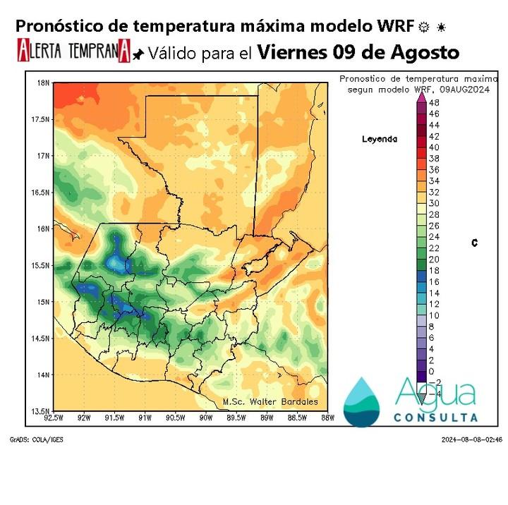 AlertaGt502's tweet photo. Pronóstico del Tiempo válido para el Viernes 09 de Agosto en Guatemala
1🇬🇹📝 Tránsito de robusta OndaTropical28 generando chubascos dispersos, vientos con rachas de hasta 40km/h, temperaturas máximas de 34ºC
#ClimaGt #TraficoGt #LluviasGt
#OT28 #OndaTropical28
#OT29 https://t.co/okDLyR2SRB