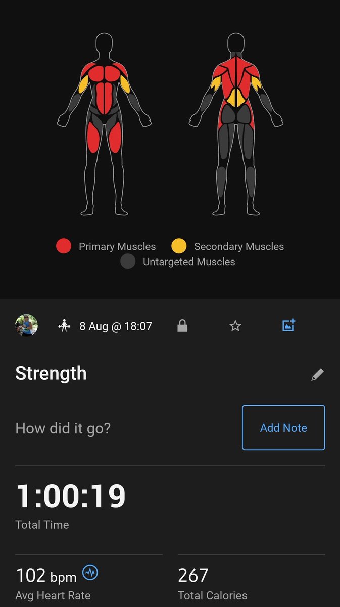 Alifitness91's tweet photo. Double Thursday! Upper body session with Chris followed by 40 mins easy recovery run solo! #weights #goals #running #easypace #recovery https://t.co/ctgXLhj7j7