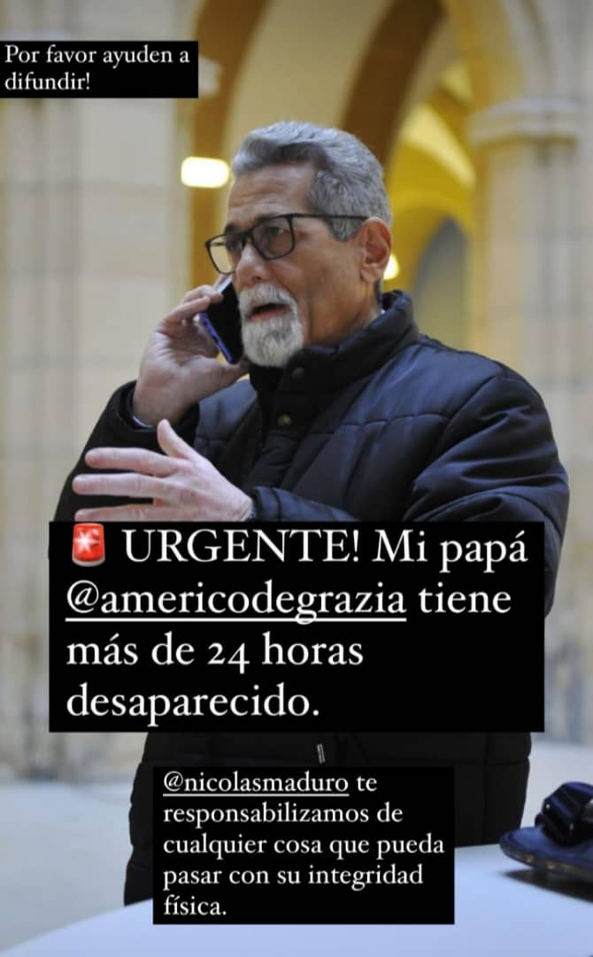 PedroAlonsoCov1's tweet photo. Los familiares de @AmericoDeGrazia, demócrata a carta cabal, logran saber que el gobierno lo tiene detenido en el Helicoide. Exigimos respeto a los #DDHH de los presos políticos. #LiberenAAmericoDeGrazia
#FeDeVidaDeAmericoDG
#LibertadParaAmerico
#RespetoYDignidad @GuayanaLibre21 https://t.co/XdUPWvEnWL