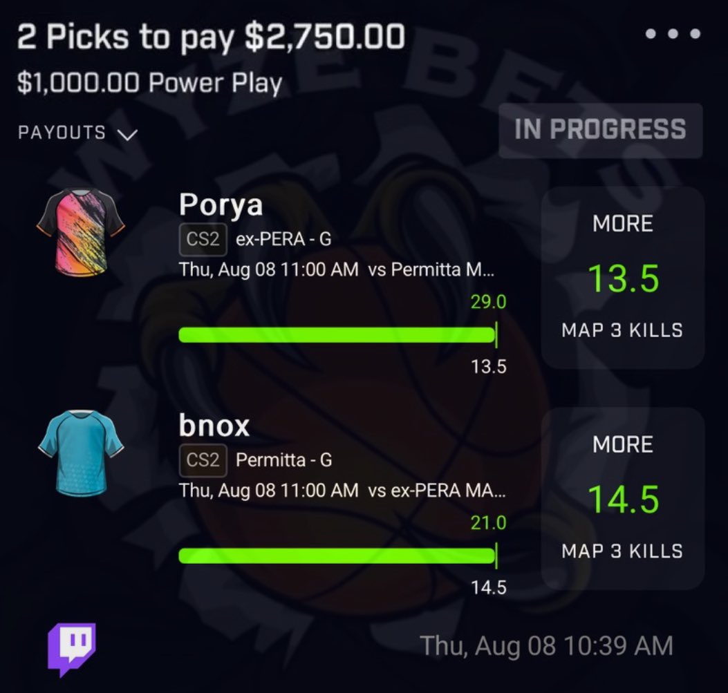 WyzeProps's tweet photo. $𝟱𝟬𝟬 𝘁𝗼 𝗦𝗢𝗠𝗘𝗢𝗡𝗘 𝘄𝗵𝗼 𝗟𝗜𝗞𝗘𝗦+𝗥𝗧’𝘀 👇🏼❤️

SO CLOSE 🧹 

VIP Plays Recap 📊:

Phr “O” 13.0 Kills ✅
Vilby “O” 13.0 Kills ✅
Porya “O” 13.5 Kills ✅
Bnox “O” 14.5 Kills ✅
Bl1x1 “O” 14.5 Kills ✅
B1elany “O” 14.5 Kills ❌

50% OFF VIP PLAYS ⤵️
https://t.co/J1dubHjwZQ

#PrizePicks | #GamblingX