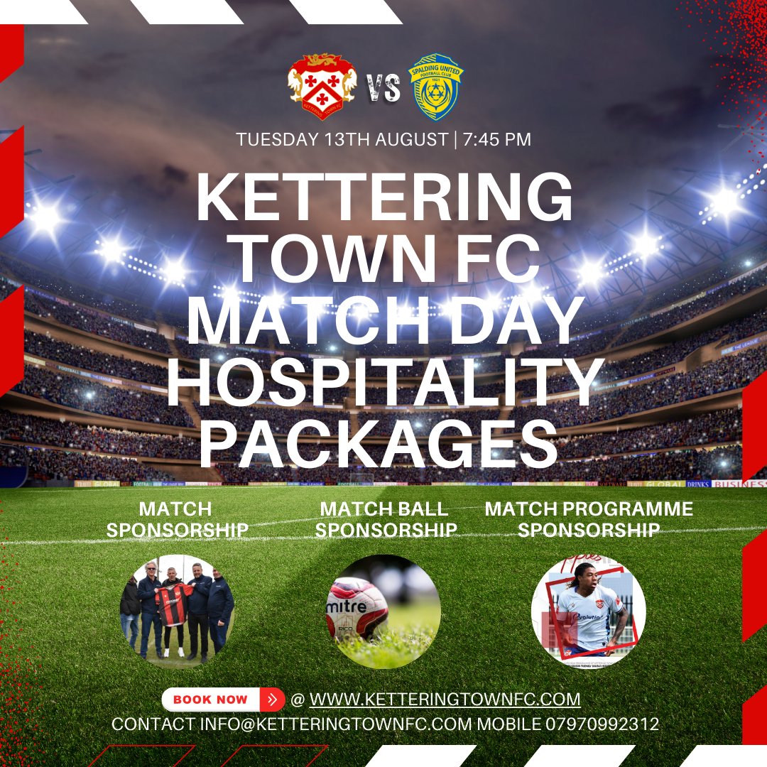 KTFCOfficial's tweet photo. Ahead of our first home match on Tuesday 13th August KTFC have Match Day Hospitality Packages &amp; sponsorship opportunities available. To book contact https://t.co/eQGbMv0wFo For Further details on each package check out  https://t.co/xSQibXIywd #KTFC https://t.co/54SqXh78r9