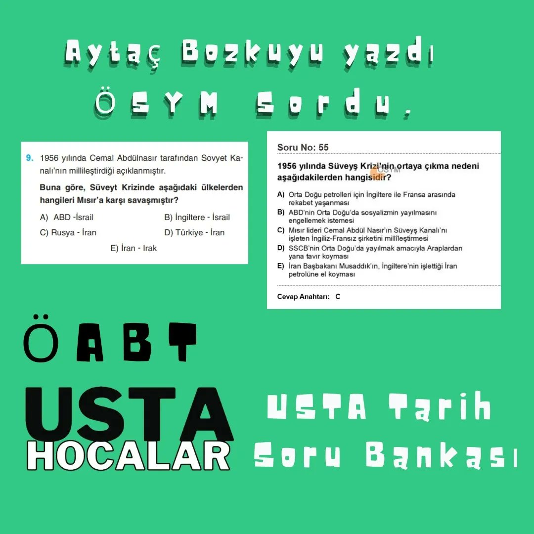 UstaHocam's tweet photo. #öabt
👏#2024oabttarih Sınavında #ustahocam @aytacbozkuyu nun ÖABT Tarih Soru Bankası kitabının gurur tablosu...

📕 Aytaç Bozkuyu yazdı ÖSYM sordu ✍️ https://t.co/oqGURbirO4