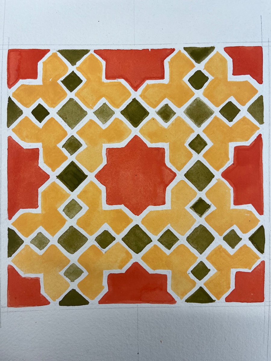 A fabulous day learning a new pattern with the legendary <a href="/samira_mian/">Samira Mian Islamic Geometry</a> very happy with my final piece