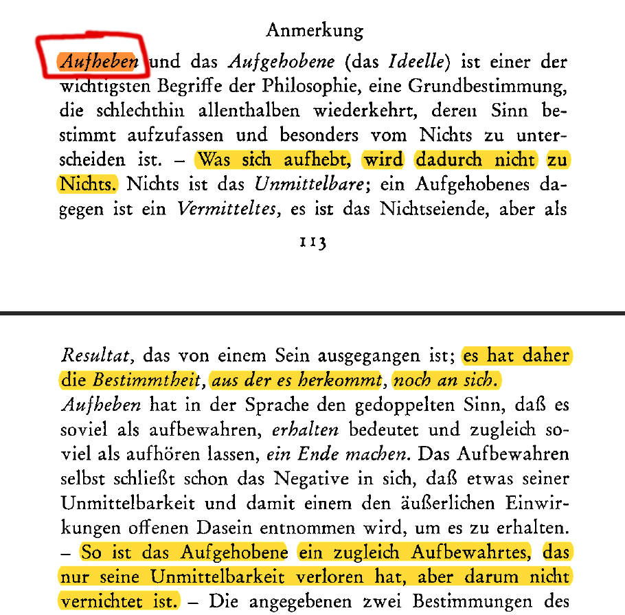 German speaker here who has read Hegel. Hegel explicitly(!) mentions the  threefold meaning of Aufheben / sublation in the 1st Logic. He even writes  about how it's pleasant to have this vocabulary