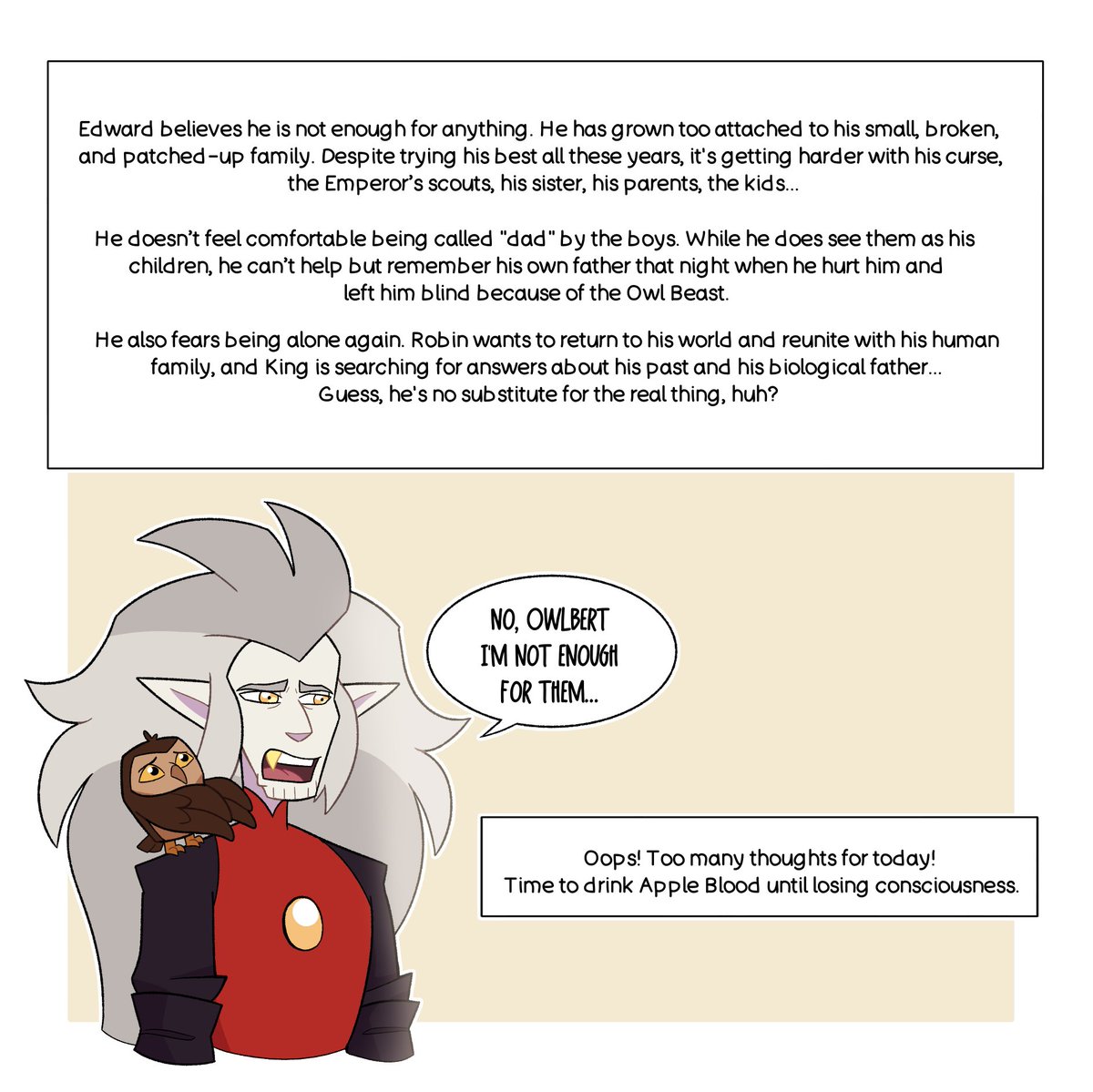 SleralyMoon's tweet photo. 🦉 Edward Clawthorne, The Owl Man🦉

Information about our Papa Owl!

#TohEsquizoAu #toh #theowlhouse #tohau #au #edatoh #edalynclawthorne #theowllady #theowlman #genderbend #owlfamily #toheda https://t.co/pl29E5tnc8