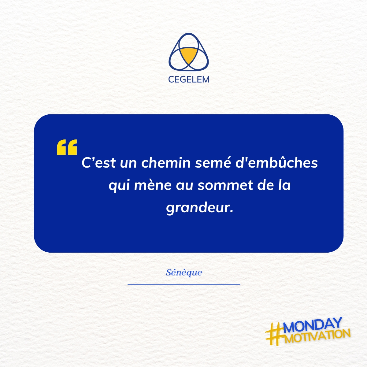 cegelem's tweet photo. Hello !😀 

Chaque pas est une épreuve, chaque embûche est une leçon. Mais c'est en affrontant les obstacles que l'on se forge une force inébranlable.😊 

#MondayMotivation #Inspiration 
#Détermination #Succès #Objectifs
#Portagesalarial #Freelance https://t.co/TIClGZ7MX8