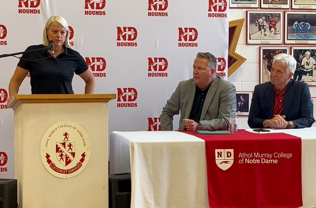 Athol Murray College of Notre Dame is excited to announce Sarah Hodges as the new Female Hockey Coordinator at the College. Sarah is a Notre Dame alumnus and most recently served as the founder and Head Coach for Women’s Hockey at the University of Regina.
 
#ndhoundshockey