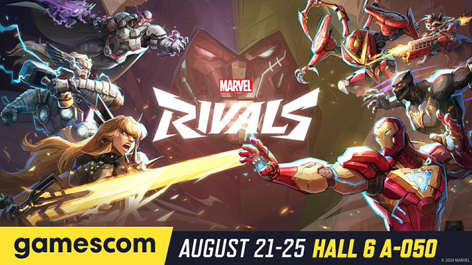 MarvelRivals_Br's tweet photo. 🚨| 𝗣𝗼𝘀𝘀𝗶́𝘃𝗲𝗶𝘀 𝗻𝗼𝘁𝗶́𝗰𝗶𝗮𝘀 𝗱𝗲 𝗠𝗮𝗿𝘃𝗲𝗹 𝗥𝗶𝘃𝗮𝗹 𝗰𝗵𝗲𝗴𝗮𝗻𝗱𝗼!

Marvel Rivals confirma presença no evento da Gamescom durante os dias 21/08 ao dia 25/08. https://t.co/TMMKE6dTbt