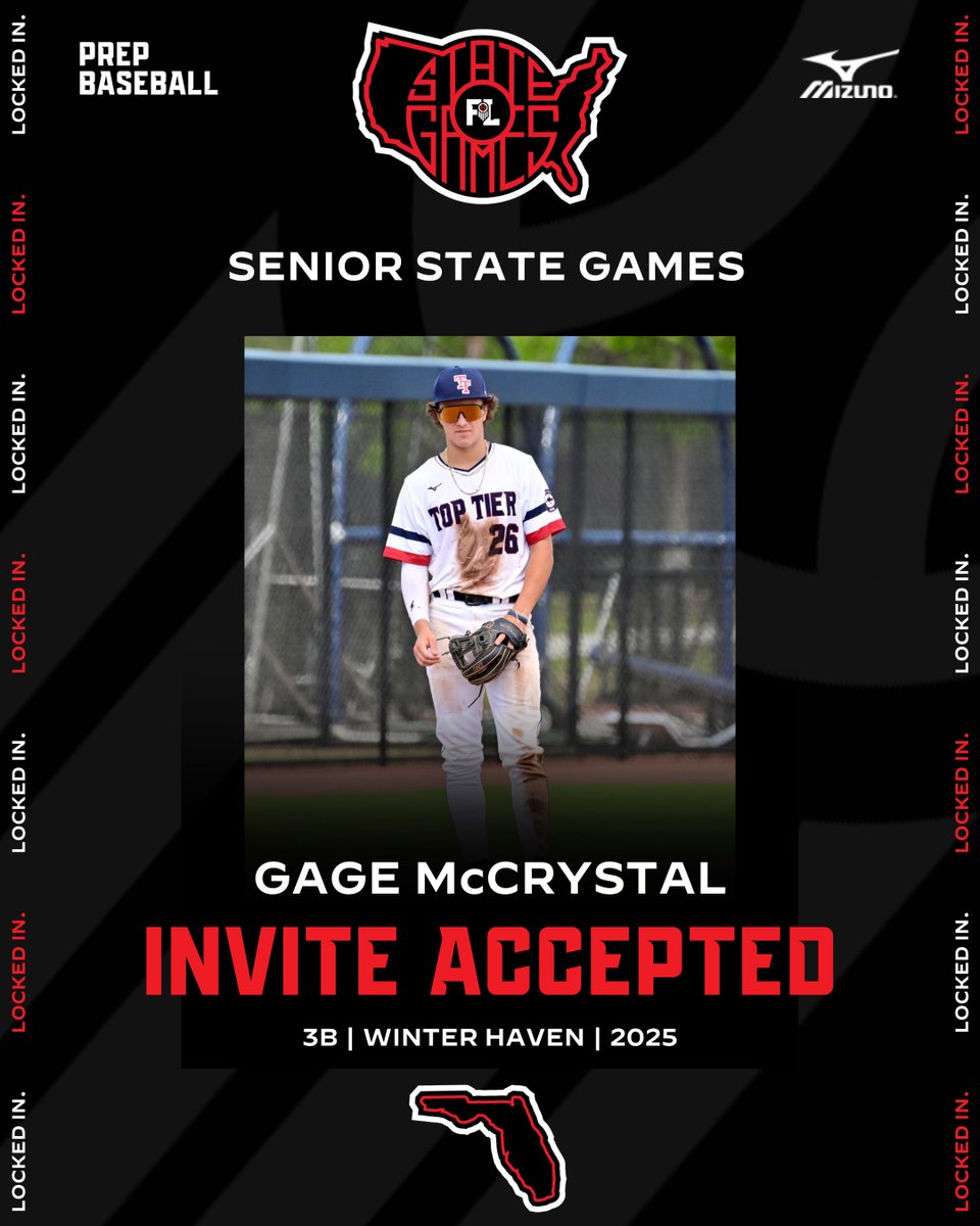 𝐈𝐍𝐕𝐈𝐓𝐄 𝐀𝐂𝐂𝐄𝐏𝐓𝐄𝐃 ✅

'25 3B Gage McCrystal (Winter Haven) has accepted his invite to the 2024 Senior State Games.

Request an invite ➡️ loom.ly/UROtE-A

<a href="/gagemccrystal26/">gage mccrystal</a> | <a href="/WinterHavenAth/">WinterHavenAthletics</a> | <a href="/_GoRoos/">The Roos</a>