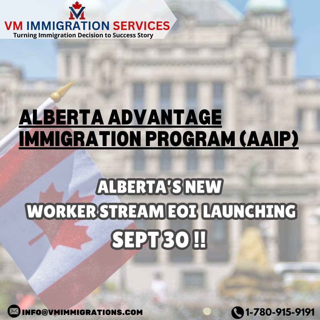 VMimmigration's tweet photo. STAY TUNED!🌐💬
📌CONTACT US TO KNOW MORE ABOUT WORKER'S STREAM 

#vmimmigration #alberta #edmonton #workerstream #albertaadvantageimmigrationprogram #Sept30 #canada https://t.co/4kI9OjjqXc
