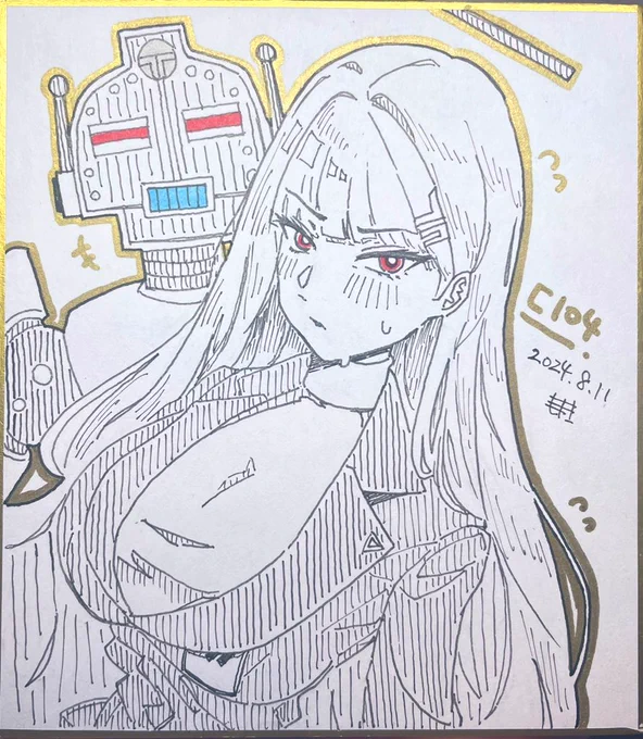 C104リオミニ色紙withアバンギャルドくん🤖 