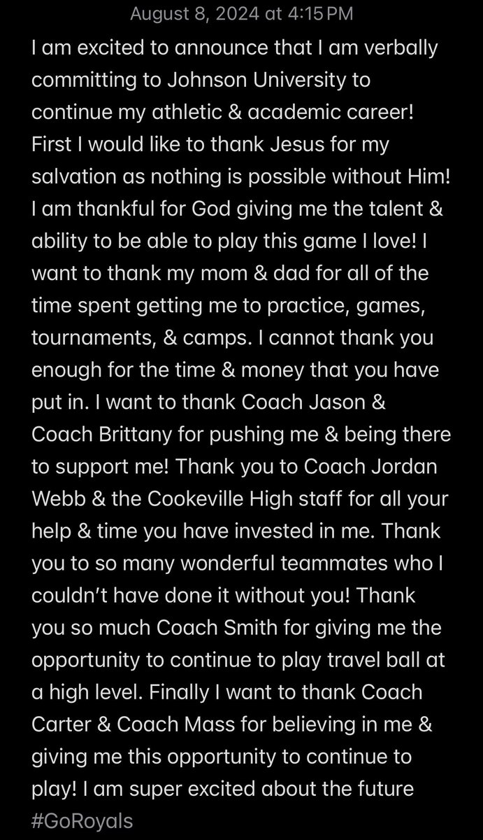 Kadie Presley 2025 (@kadie_2025) on Twitter photo Super excited to announce my commitment to <a href="/JURoyalsSB/">Johnson University Softball</a>! Thank you <a href="/DaynaCarter5/">Dayna Carter</a> <a href="/coachmass2214/">coachmass</a> <a href="/hannah_devault9/">Hannah DeVault</a> @laurenirwinJU for this opportunity! <a href="/TNMojoSmith/">Tennessee Mojo Smith</a> Super excited to announce my commitment to <a href="/JURoyalsSB/">Johnson University Softball</a>! Thank you <a href="/DaynaCarter5/">Dayna Carter</a> <a href="/coachmass2214/">coachmass</a> <a href="/hannah_devault9/">Hannah DeVault</a> @laurenirwinJU for this opportunity! <a href="/TNMojoSmith/">Tennessee Mojo Smith</a>