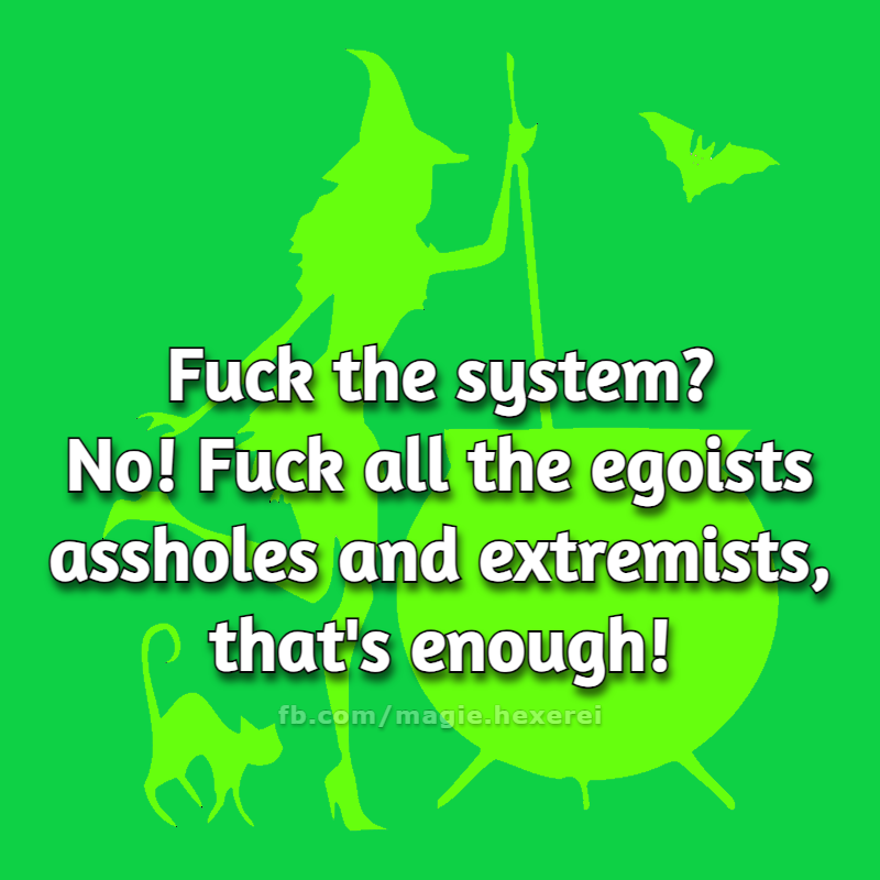 magieundhexerei's tweet photo. Scheiß auf das System? Nein! Scheiß auf alle Egoisten, Arschlöcher und Extremisten, das reicht völlig! 💋
#FckSystm #FckSystem #FuckTheSystem #Fuck #System #Egoist #Arschloch #Extremist #FuckYou #YuckFu #FckAfD #FckBSW #FckPtn #FckTrmp #FckHms #FckNzs https://t.co/zTeecp7y2Y